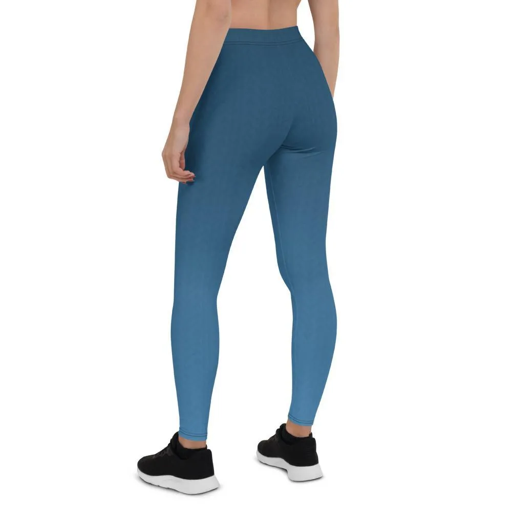 Arctic Sea Ombre Low Waist Leggings