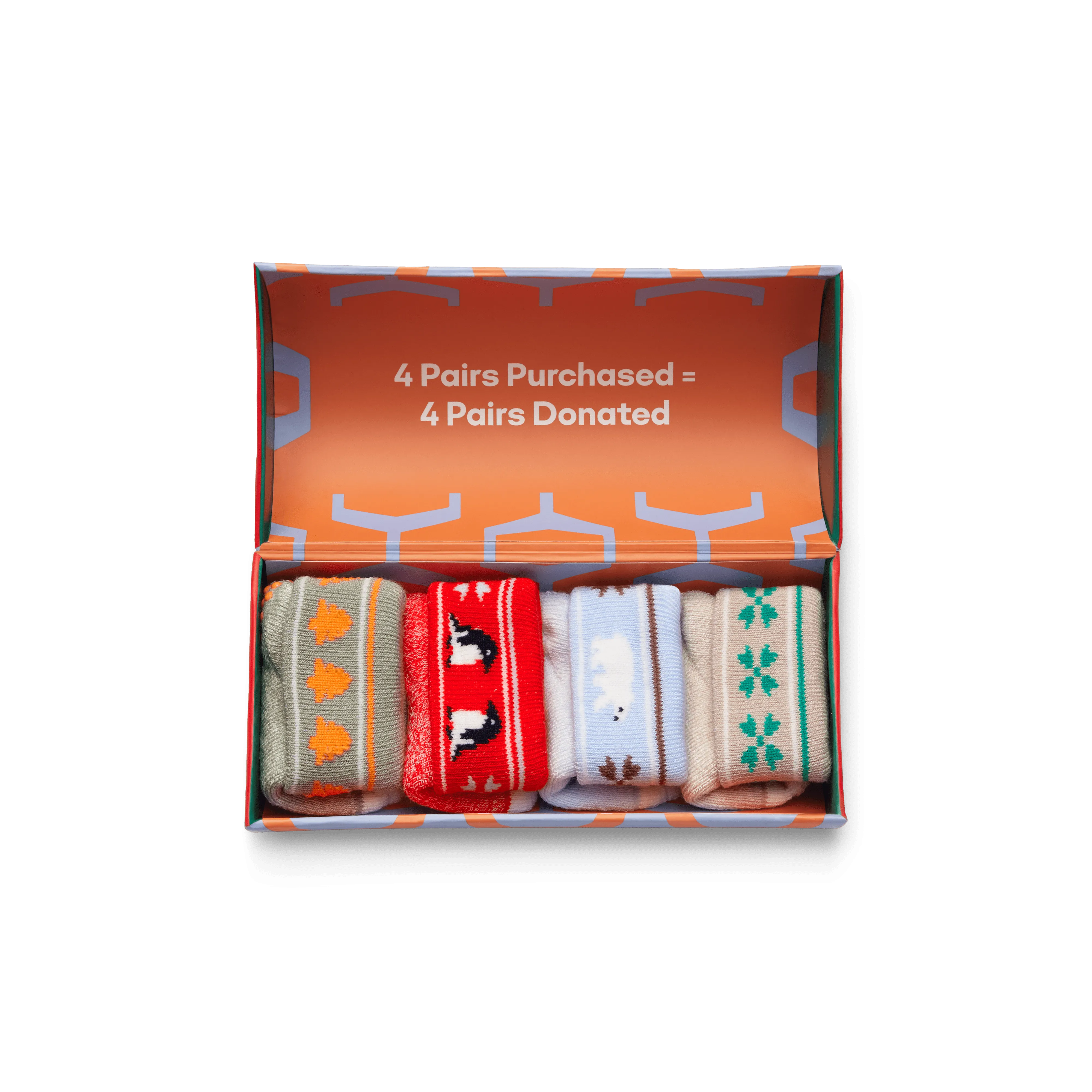 Baby Holiday Gripper Sock 4-Pack Gift Box (6-12 Months)